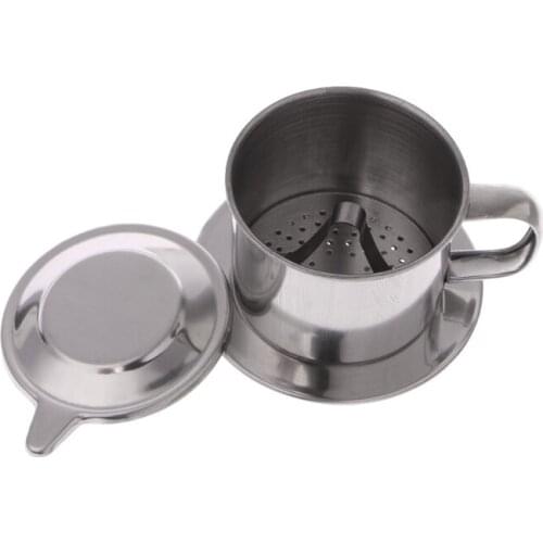 Vietnamese Coffee Filter Stainless Steel Maker Pot Infuse Cup Serving Delicious