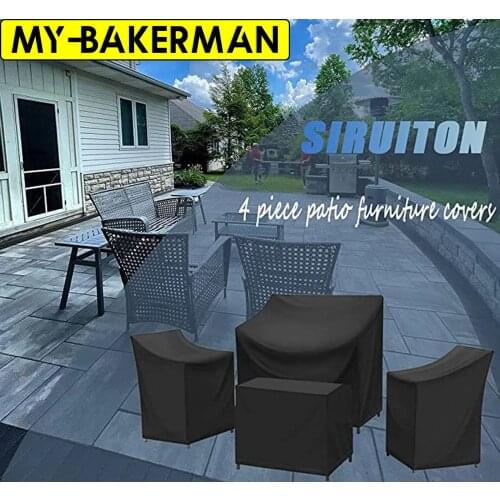 Waterproof Oxford cloth furniture cover for garden rattan table cube chair sofa universal dustproof outdoor patio cover