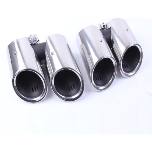 Wotefusi 1 Pair Plating Silver Exhaust Pipes Tail Tips for Porsche Macan 2.0T 2019 [QPA665]