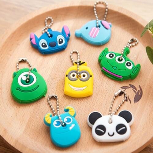 1pcs cartoon Silicone Protective key Case Cover For key Control Dust Cover Holder Organizer Home Accessories Supplies