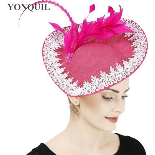 New Fashion Cocktail Women Fascinators Wedding Hat Headband Fancy Feather Headpiece Bridal Show Race Hair Accessories Hair Clip