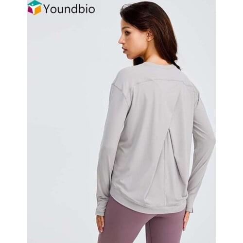 YOUNDBIO 2021 Long Sleeve Sport Shirts Women Fitness Casual Yoga T-shirt Female Jogging Workout Loose Top Autumn Winter Blouses
