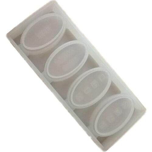 1 set Ice Cream Tools 4-Cavity Oval-shaped Ice Pop Molds Soft Popsicle Molds Ice Pop Makers With Lid Reusable Silicone Mold
