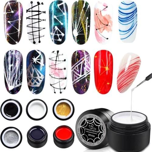 1PC 8ml Gel Spider Nail Polish Nail Art Nails Primer Silk Spider Gel Polish Gel Varnish Multi-colored DIY Design Easy To Use