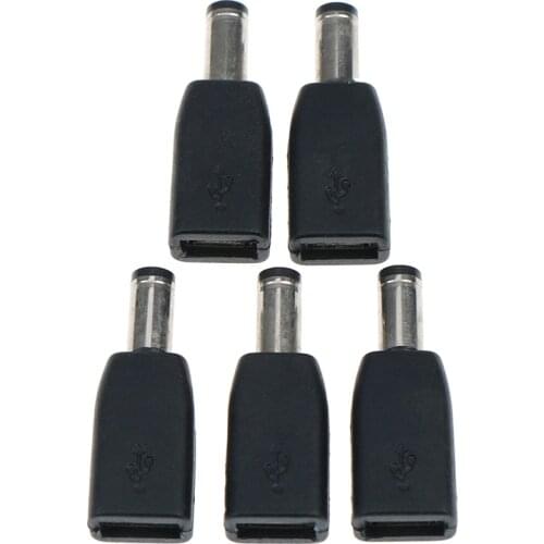 1pcs USB 2.0 Micro-B Female To DC Connector 5.5mm x 2.1mm Male 5V DC Power Supply Adapter Connector