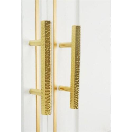 1pc Retro knurled pattern brass handle hand-forged wardrobe door knobs furniture drawer handle pulls