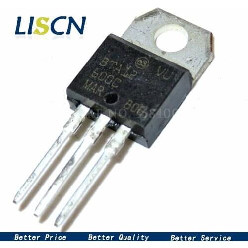 10pcs BTA12-600C TO220 BTA12-600 TO-220 12-600C BTA12 Triacs 12 Amp 600 Volt
