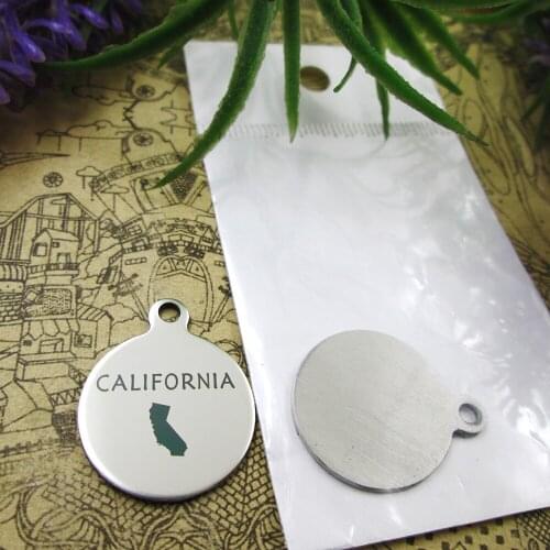 10pcs--"California map"stainless steel charms 5 styles for choosing DIY Charms for necklace bracelets
