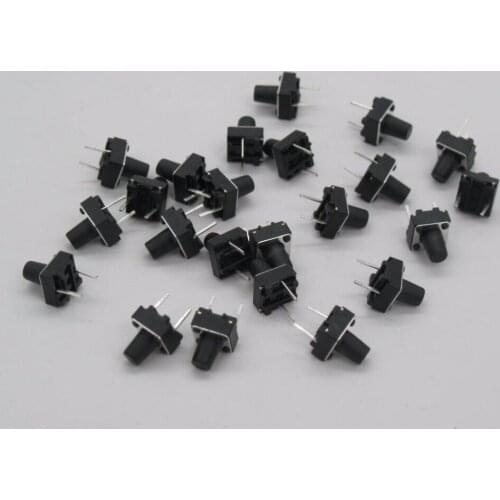 100pcs 6x6x7mm PCB Momentary Tactile Tact Push Button Switch 2Pin DIP 6*6*7mm