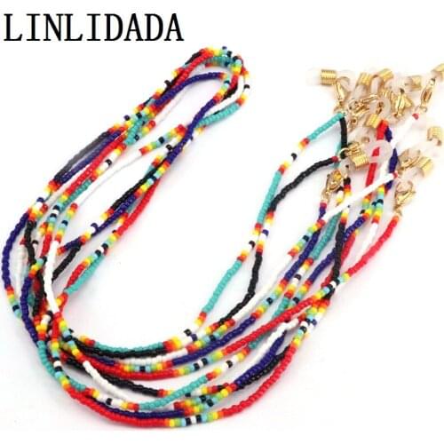 5Pcs Multicolor Beads Chain for Sunglasses Women Reading Glasses Chain Boho Colorful Neck Strap Chain Eyeglasses Necklace
