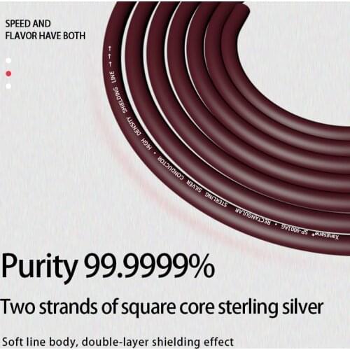 New DIY HiFi Audio Cable Square Core 4N Pure Silver Conductor RCA XLR Bulk Cables Bulk Wire DIY for Amplifier Audiophile HIFI