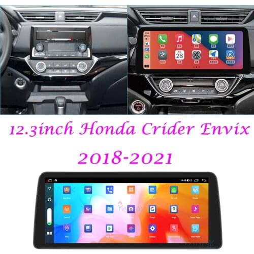 12.3 Car Radio For Honda Crider Envix 2018-2021 Android10 Multimedia Stereo CarPlay WiFi 4G BT Touch Screen Video GPS Navigation