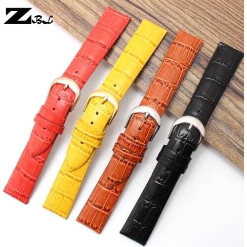 Gloss Light leather watchband genuine leather bracelet 18mm 20mm 22mm watch band Bamboo grain fashion strap bracelet