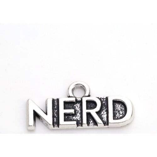 Zinc Alloy Nerd Word Charm