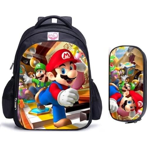 Hot Mario Bros Children School Bags Orthopedic Backpack Kids School Boys Girls Teenage Mochila Infantil Catoon Bags