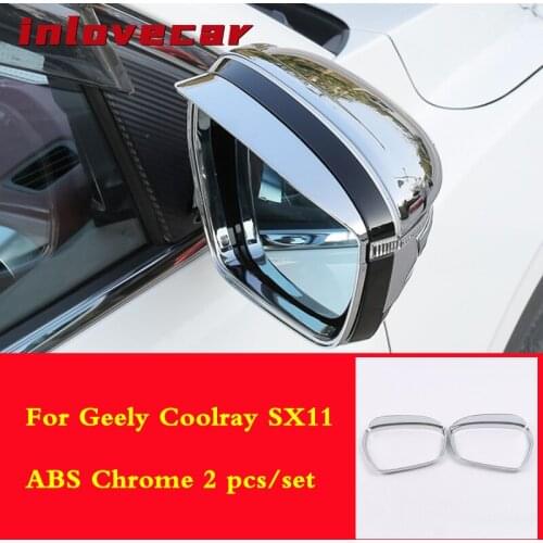 For Geely Coolray SX11 2018 2019 2020 exterior Rear view mirror visor trim frame cover decoration car chrome styling accessories