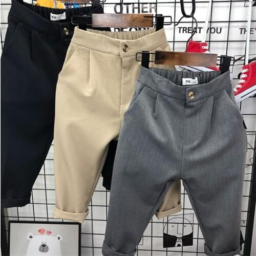 Boys Girls Fashion Cargo Pants 2021 Korean Childrens Cargo Trousers In The Childrens Spring And Autumn Kids Pant 35