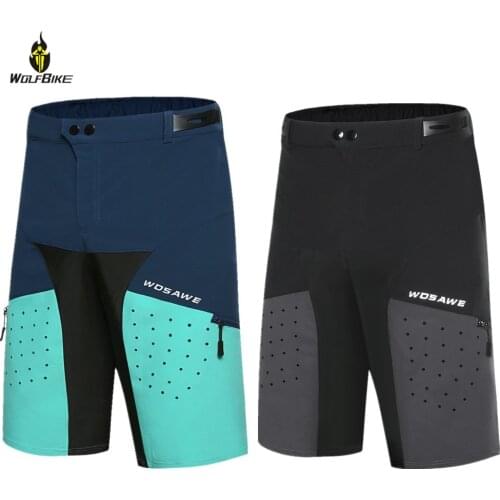 WOSAWE Mens Outdoor Sports Cycling Shorts Mountain Bike Bicycle Shorts Water Resistant Loose Fit MTB Downhill Trousers
