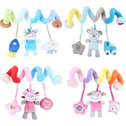 Soft Infant Crib Bed Stroller Toy Spiral Baby Toy For Newborns Car Seat Educational Rattles Baby Towel Baby Toys For 0-12 Months