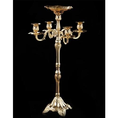 Floor Metal Candle Holders H67cm Stand Flowers Vase Candlestick As Road Lead Candelabra Centre Pieces Wedding Decoration 2008