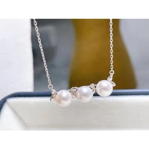 New Style 925 Sterling Silver Necklace Set Findings Jewelry Settings Mountings Parts for Akoya Edison Pearls, Coral, Jade