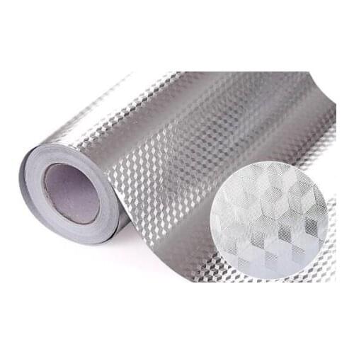 Kitchen Wallpaper Stove Aluminum Foil Oil-proof Anti-fouling High-temperature Self-adhesive Croppable Wallpaper Wall Sticker