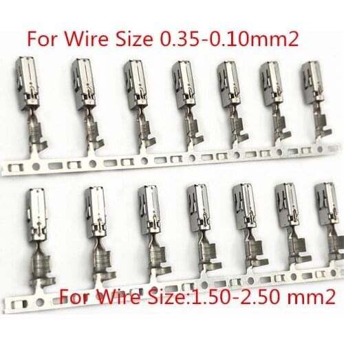 10/20/50/100/200pcs/lot TE Wiring Crimp Repair Terminals Pins For Wire Size 0.35-0.10 Or 1.50-2.50 mm2 000979151E 1241388-1