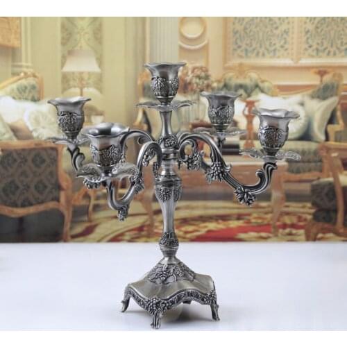 Europe 3/5arm H25CM candle holders wedding decorations metal Grape branch candle holders stick for home table decoration ZT139B