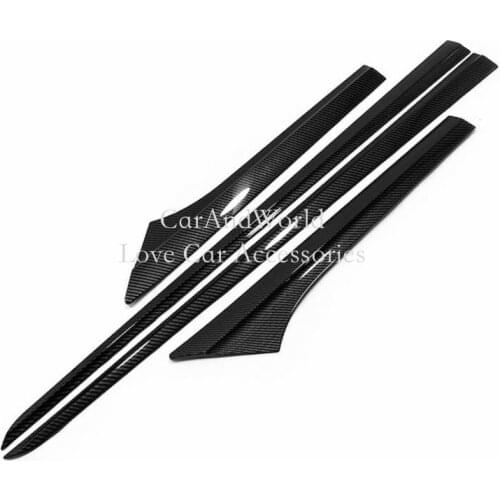 Car Side Door Body Frame Strip Trims Cover Carbon Fibre Garnish For New Toyota Corolla 2019 2020 Car Styling Molding Accessories