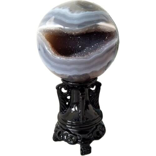 80mm Natural stones Druzy agate crystals geode home decoration Agate with druzy vug open sphere crysral cluster An amethyst