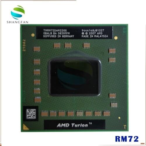 AMD Turion 64 X2 Mobile technology RM-72 RM 72 RM72 2.1 GHz Dual-Core Dual-Thread CPU Processor TMRM72DAM22GG Socket S1
