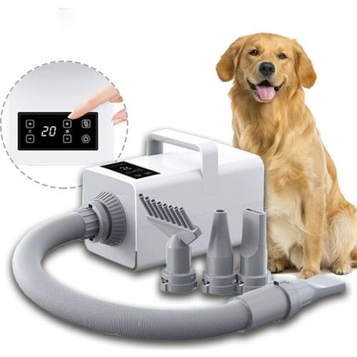 Professional LED Pet Dog Dryer Cat Grooming Negative Ion Blower Hot Wind Heater Adjustable Blow-dryer Force