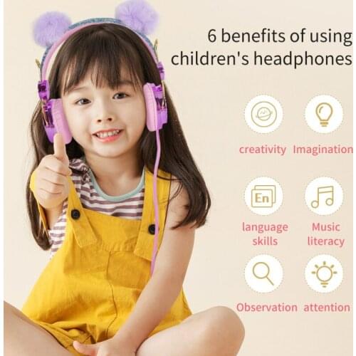 Wired Headphone Diamonds Headphones Over Ear For Girls Kids Stereo Headphones For IPad/Tablet Cut Plush Headset With Microphones