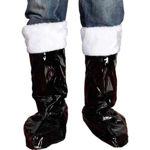 Adult Christmas shoes Black Santa Claus shoes Christmas decorations White lady Christmas boots Wedding party supplies