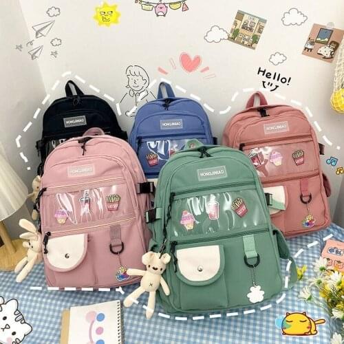 2021 summer Fashion Womens Backpack Nylon Waterproof School Bag For Girls Large-capacity Backpack With Many Pockets Travel Bags