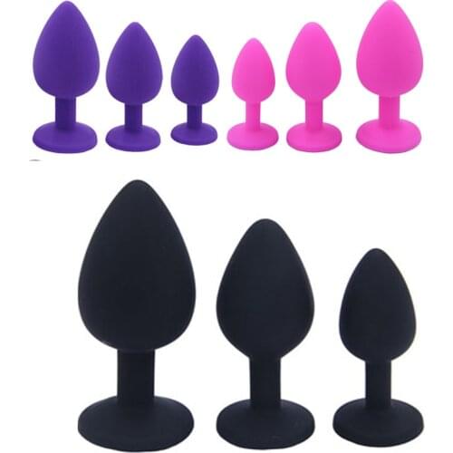 S M L Silicone Anal Plugs Crystal Jewelry Butt Plug Adult Sex Toys For Women Gay Anus Expander Trainer Men Prostate Massager