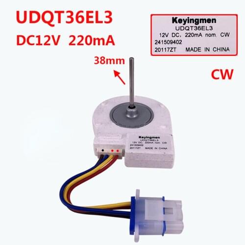 Replacement Refrigerator Cooling Fan Motor for GE Double Door fridge Cooling Fan UDQT36EL3 DC12V freezer Accessories