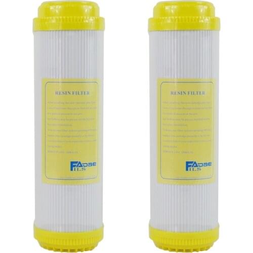 Water Filter Softening Cartridges 10in. Ion Exchange Resin Filter, Remove Calcium And Magnesium Ions From Water - Pack of 2