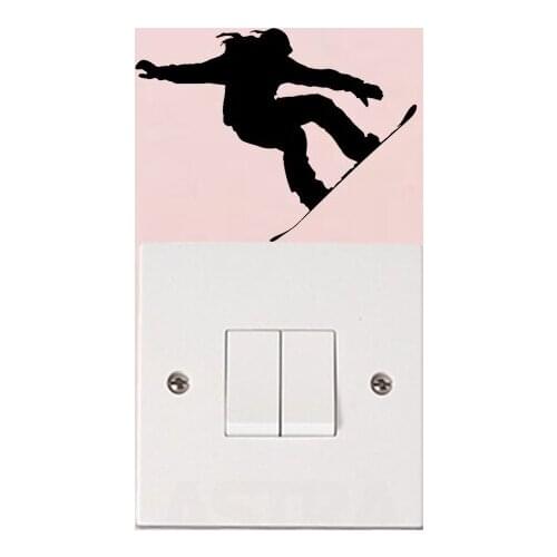 Snowboarding Sport Woman Fashion Wall Decals Vinyl Switch Stickers 5WS1306