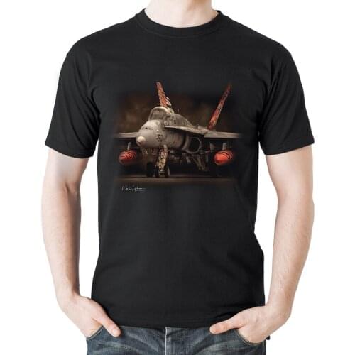 Tiger Meet F-18 Hornet Fighter Coating T-Shirt. Summer Cotton Short Sleeve O-Neck Mens T Shirt New S-3XL