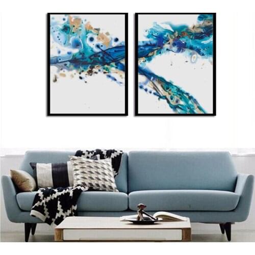 TOP Sale 2 Piecest/Set Abstract poster series Canvas Painting Sitting Room Decoration Print Canvas Pictures/No Framde