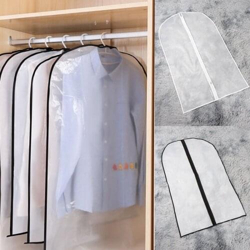 Clothes Hanging Dust Cover Garment Dress Suit Coat Storage Bags Transparent Wardrobe Clothing Bag Organizer Zipper for Clothes
