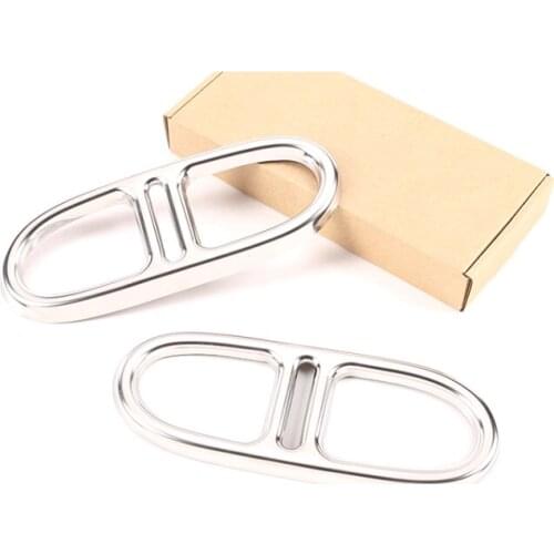 For Mercedes Benz GLA Class H247 2020 2021 Automobiles Tail Throat Frame Accessories Exterior Exhaust Pipe Cover 1Set Silver