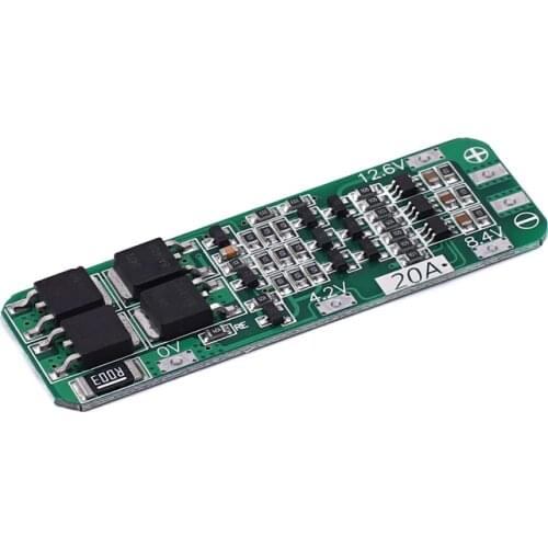 1pcs/lot 3S 20A Li-ion Lithium Battery 18650 Charger PCB BMS Protection Board For Drill Motor 12.6V Lipo Cell Module 64x20x3.4mm