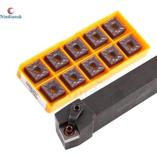 1pc MSBNR2020K12 External Turning Tool Holder MSBNR2525M12 Arbor MSBNL CNC Lathe Tools 10pcs Carbide Inserts SNMG1204 Lathe Suit