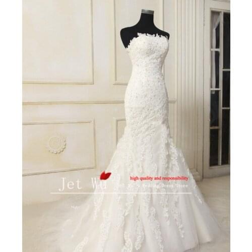2013 New arrival real sample white mermaid lace appliques overlay organza sweetheart wedding dress size2 4 6+ +28w