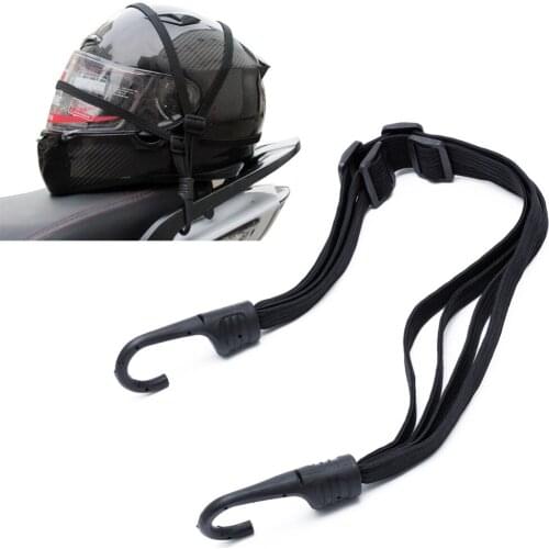 2019 New Motorcycle Flexible Retractable Helmet Luggage Elastic Rope Strap With 2 Hooks 1PC