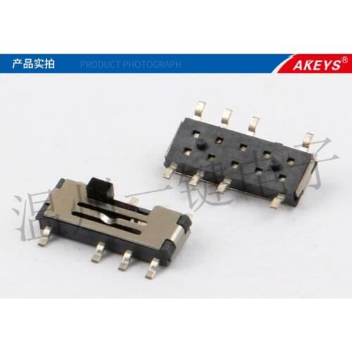 3-Position 8 Pin 2P2T DPDT Vertical Miniature SMD SMT Slide Power Switch MST-23C02 20pcs