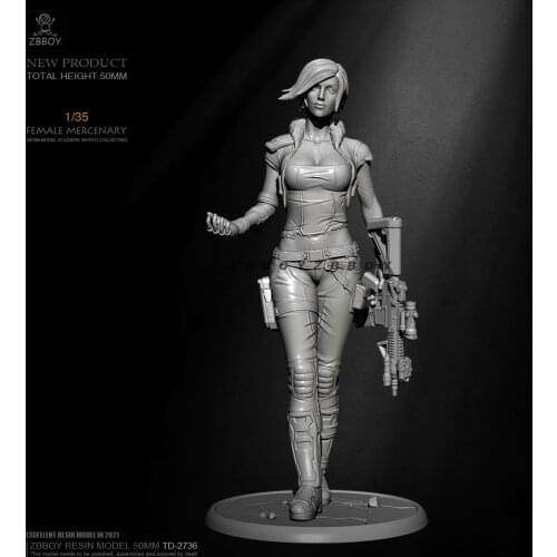 50mm 1/35 Resin model kits figure beauty colorless and self-assembled TD-2736