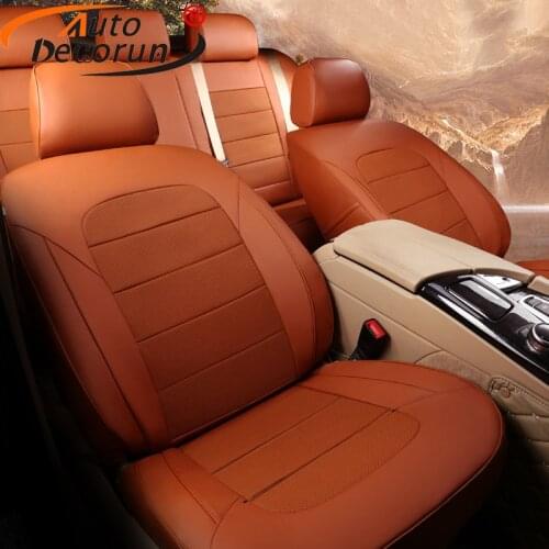 AutoDecorun 15PCS/Set Perforated Cowhide Seat Covers for Nissan Murano 2016 2017 Seat Cover Car Protectors Accessories 2011-2018